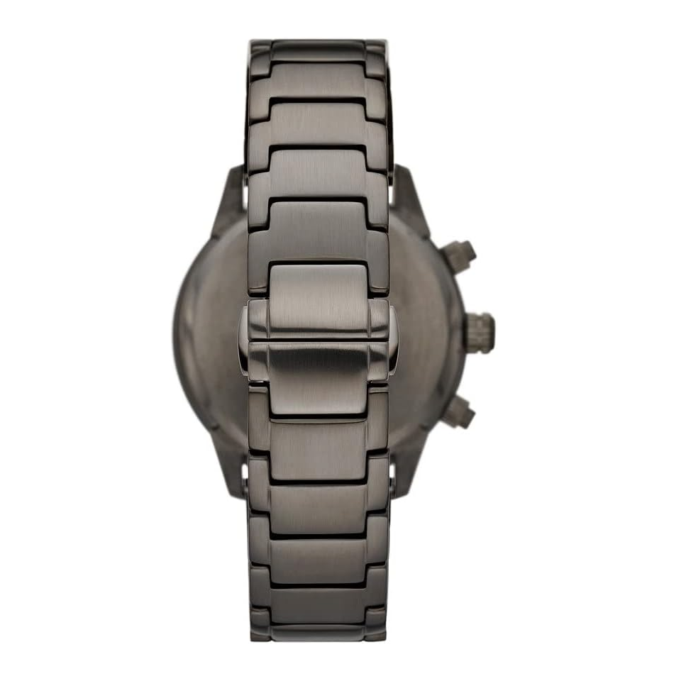 Reloj Emporio Armani, cronógrafo, caja de 43 mm, gris.