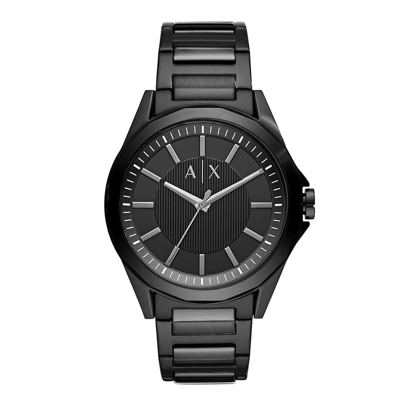 Reloj Armani Exchange de acero negro con tres manecillas