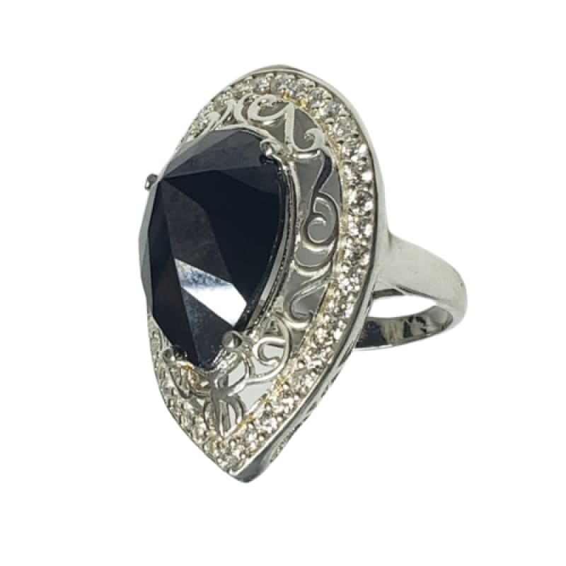 Anillo ice black piedras plata 925 - 6 - Anillo Plata 925