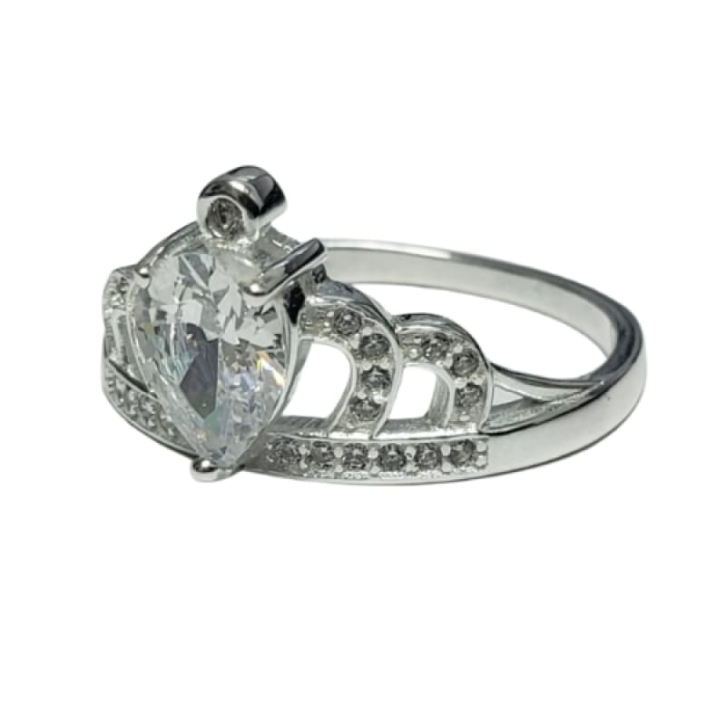 Anillo reina Victoria con piedra solitaria y plata 925 - 8 -