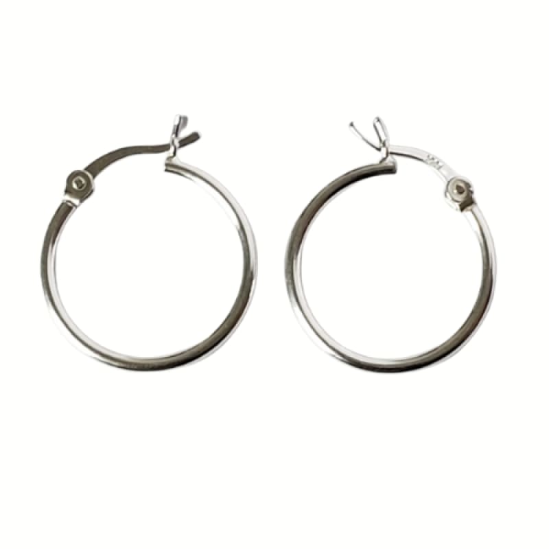 Argollas medianas plata 925 - Aros Plata 925