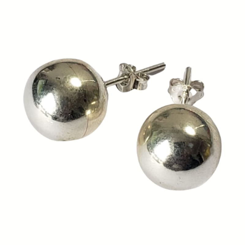 Aros bolita grane 12mm plata 925 - Aros Plata 925