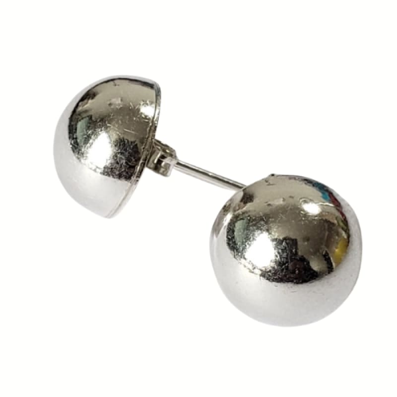 Aros media esfera plata 925 - Aros Plata 925