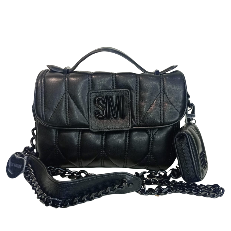 Steve Madden bolso bandolera acolchado cadena negra y monedero