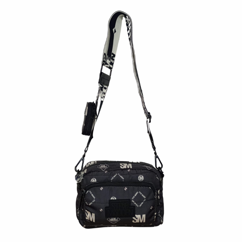 Steve Madden Crossbody negro correa tela con monedero