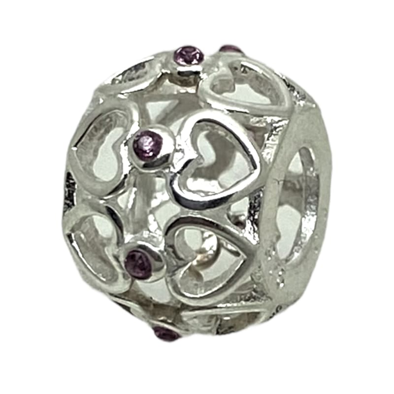 Charm pequeñas piedras rojas Plata Italiana 925 - Perfumisimo