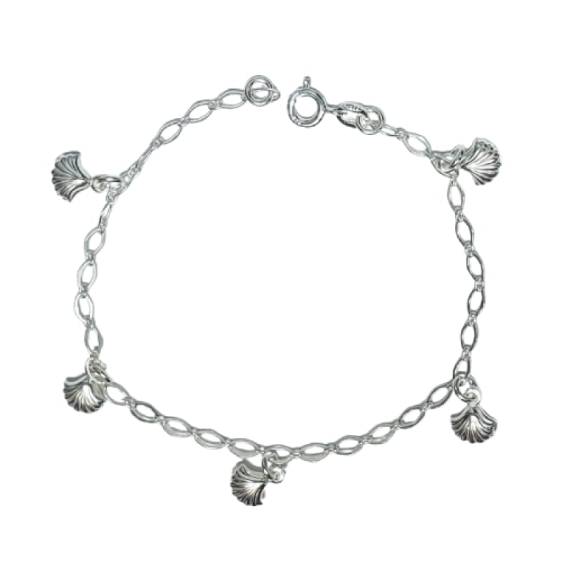 Pulsera conchitas de mar plata 925 - Metalli - Default Title - Perfumisimo