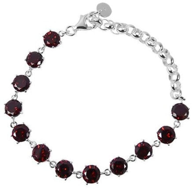 Pulsera cristal Murano rojas 19cm Plata Italiana 925 - Metalli - Default Title - Perfumisimo