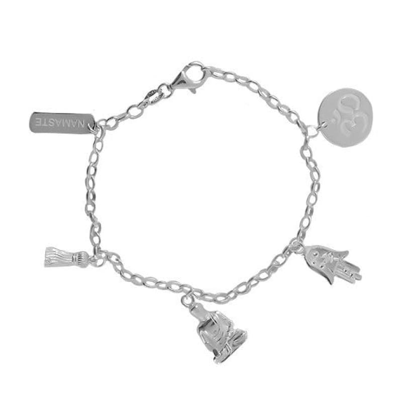 Pulsera Namaste Plata Italiana 925 de 19cm - Pulsera